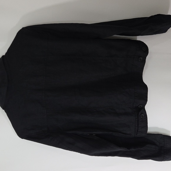 Quince European Linen Jacket Size M Black Lightweight - Picture 9 of 13